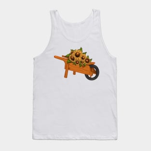 Sunflowers in Wheelbarrow | Cherie's Art Original (c)2021 Tank Top